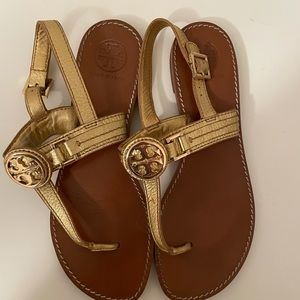 Tory Burch gold sandals